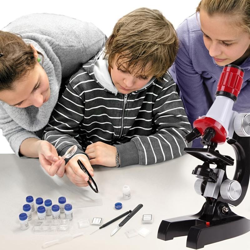 Kids Microscope Kit LED 100 1200X Biological Microscope
