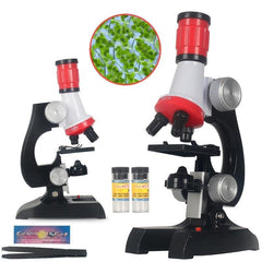 Kids Microscope Kit LED 100 1200X Biological Microscope