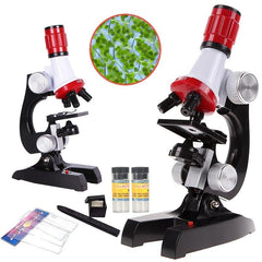 Kids Microscope Kit LED 100 1200X Biological Microscope