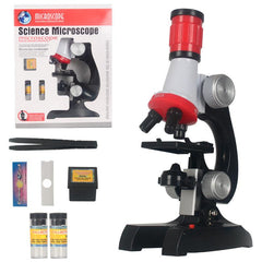 Kids Microscope Kit LED 100 1200X Biological Microscope