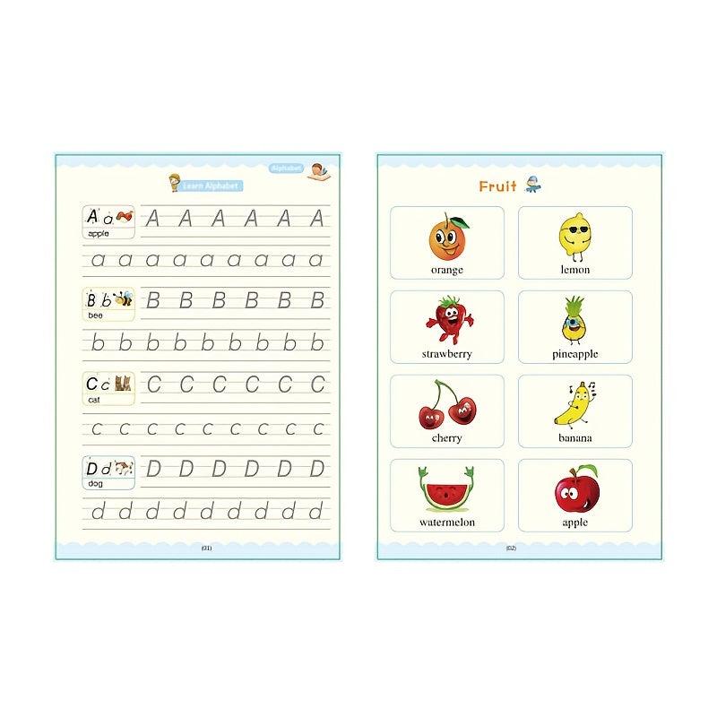 4 Piece Kindergarten School Supplies Set - Reusable Digital Calligraphy Textbook