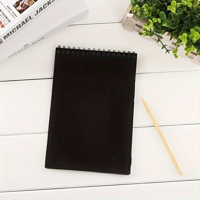 Rainbow Scratch Art Kit for Children's Sketch Notepad