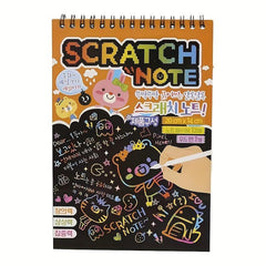Rainbow Scratch Art Kit for Children's Sketch Notepad