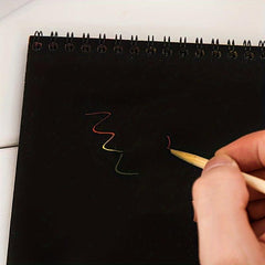 Rainbow Scratch Art Kit for Children's Sketch Notepad