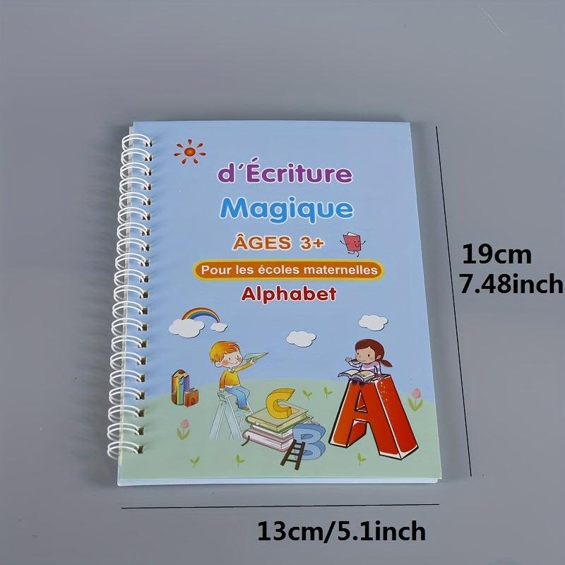 French Magic Copybook for Kids - Learn Handwriting Alphabet & More - Great Gift