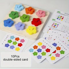 Flowers Place Sleeve Column Matching Game Cognitive Matching Puzzle