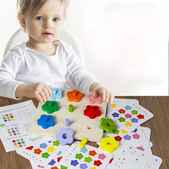 Flowers Place Sleeve Column Matching Game Cognitive Matching Puzzle
