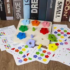 Flowers Place Sleeve Column Matching Game Cognitive Matching Puzzle