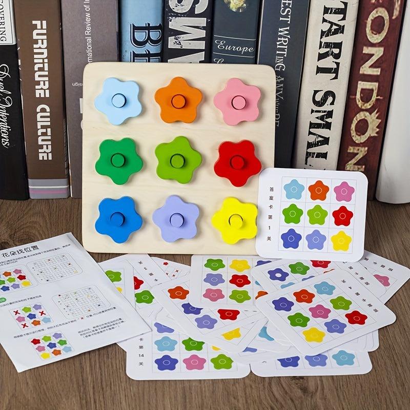 Flowers Place Sleeve Column Matching Game Cognitive Matching Puzzle