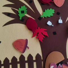 Thanksgiving Felt Hanging Decoration DIY Toy Autumn Maple Leaf Tree