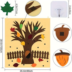 Thanksgiving Felt Hanging Decoration DIY Toy Autumn Maple Leaf Tree