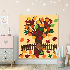 Thanksgiving Felt Hanging Decoration DIY Toy Autumn Maple Leaf Tree