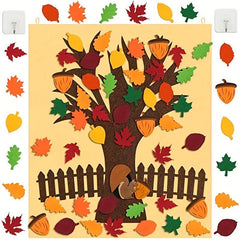Thanksgiving Felt Hanging Decoration DIY Toy Autumn Maple Leaf Tree