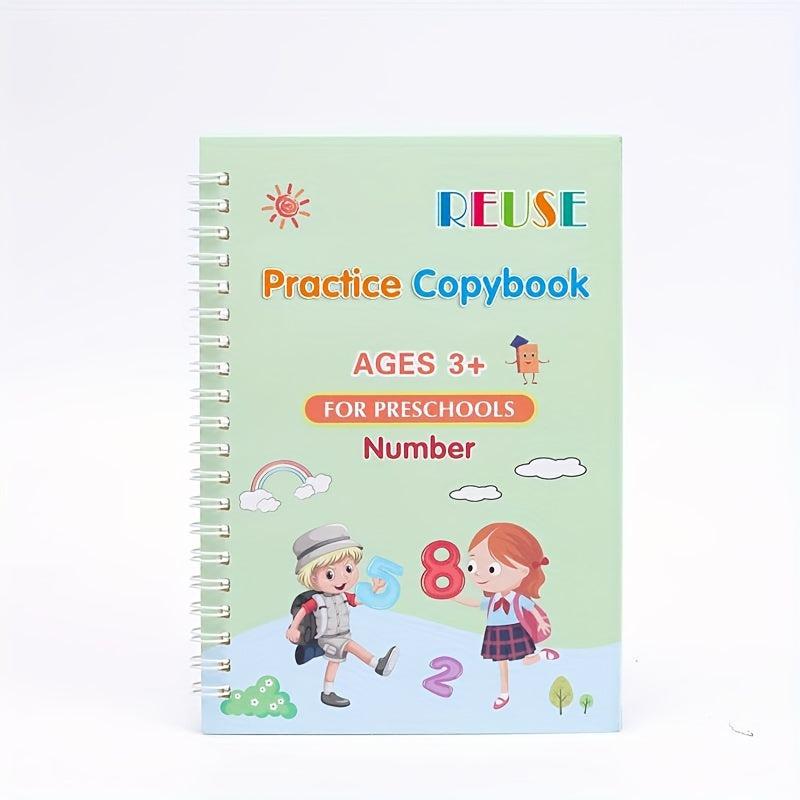 4pcs Magic Kids Reusable Practice Board for Handwriting English Characters