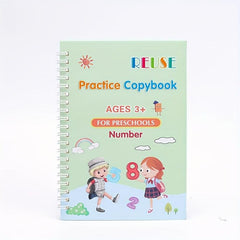 4pcs Magic Kids Reusable Practice Board for Handwriting English Characters