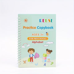 4pcs Magic Kids Reusable Practice Board for Handwriting English Characters