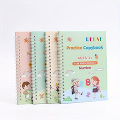 4pcs Magic Kids Reusable Practice Board for Handwriting English Characters