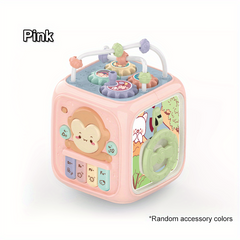 7 In 1 Activity Cube Puzzle Toy With Fine Motor Skills Shape Matching Music