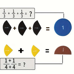51 Pcs Fraction Circle Disc Operation Demonstrator Education Resource