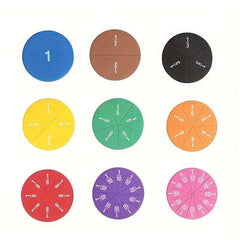 51 Pcs Fraction Circle Disc Operation Demonstrator Education Resource