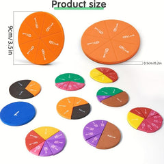 51 Pcs Fraction Circle Disc Operation Demonstrator Education Resource