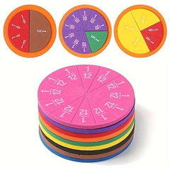 51 Pcs Fraction Circle Disc Operation Demonstrator Education Resource