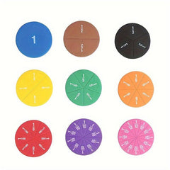 51 Pcs Fraction Circle Disc Operation Demonstrator Education Resource