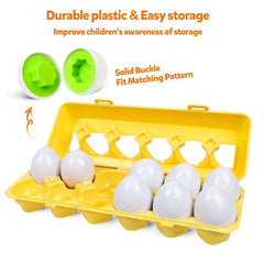 12pcs Matching Eggs Set Easter Egg & Shape Recognition Sorter Skills Toys