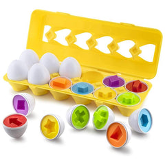 12pcs Matching Eggs Set Easter Egg & Shape Recognition Sorter Skills Toys