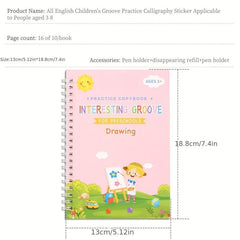 English Groove Magic Practice Copybook Learning Numbers Letters Calligraphy
