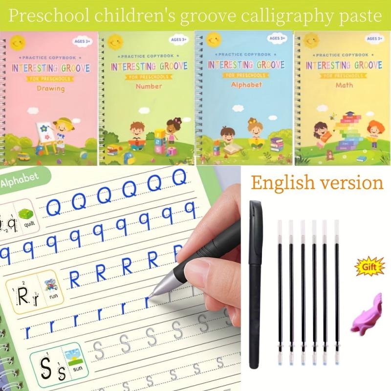 English Groove Magic Practice Copybook Learning Numbers Letters Calligraphy