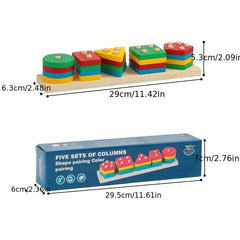 Wooden Montessori Sorting Blocks for Toddlers
