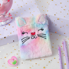 Cartoon Plush Notebook for Students in Autumn & Winter
