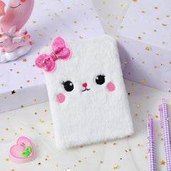 Cartoon Plush Notebook for Students in Autumn & Winter