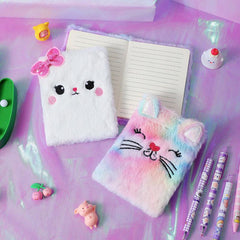 Cartoon Plush Notebook for Students in Autumn & Winter