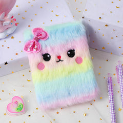 Cartoon Plush Notebook for Students in Autumn & Winter