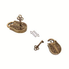 Metal Puzzle God Lock Retro Vintage Slot IQ Mind Brain Teaser Toy
