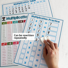 Multiplication Chart Practice Posters Dry Erase Board Math Manipulatives