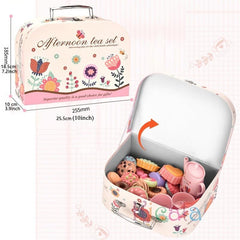 Girls Toys DIY Pretend Play Toy Simulation Tea Set Play House Kitchen
