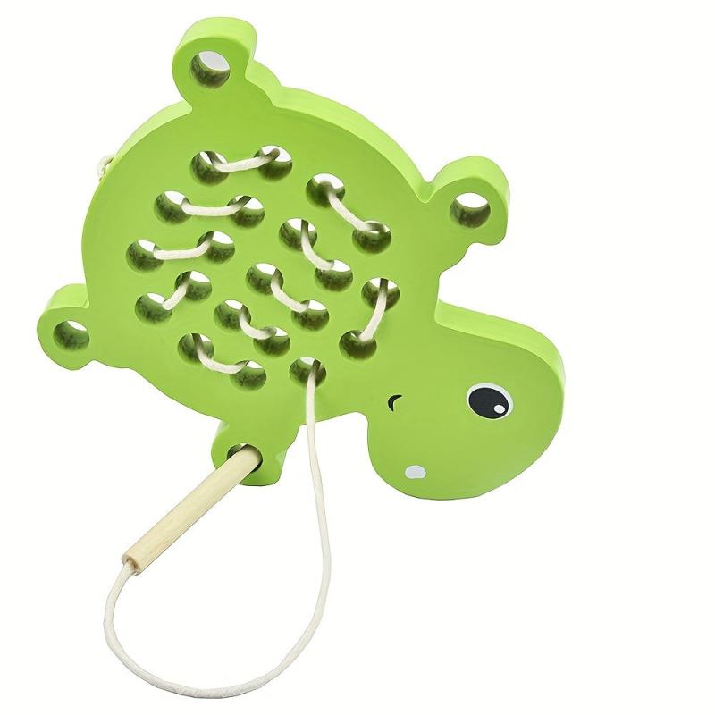 Wooden Turtle Travel Toy for Preschool Motor Skills