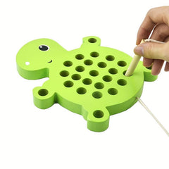Wooden Turtle Travel Toy for Preschool Motor Skills