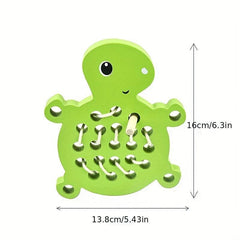 Wooden Turtle Travel Toy for Preschool Motor Skills