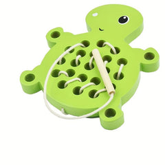 Wooden Turtle Travel Toy for Preschool Motor Skills