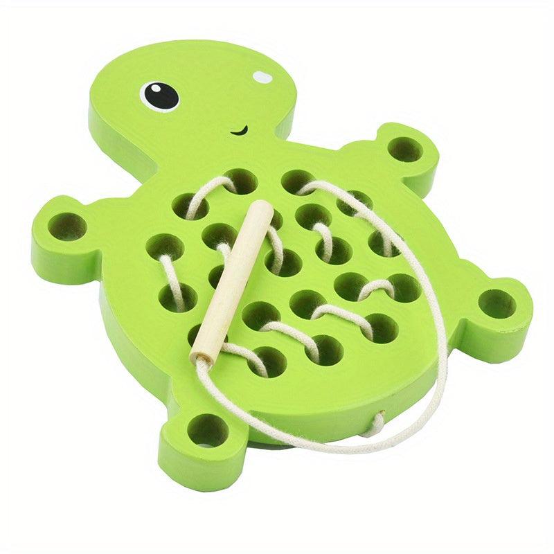 Wooden Turtle Travel Toy for Preschool Motor Skills