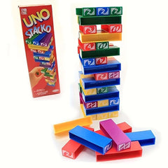 Colorful Stacking Tower Parent Child Puzzle Game Build Draw Learn Blocks