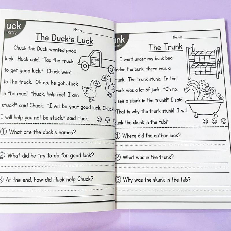 English Reading Passages Exercise Book for Kids