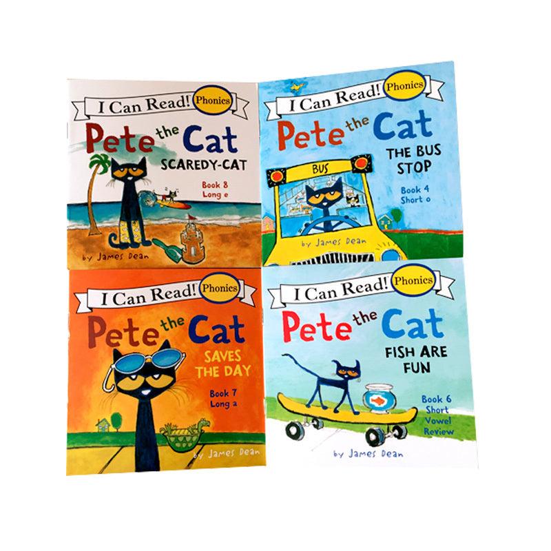 12 Pete The Cat Phonics Learning Books - CVC & Long Vowel Words
