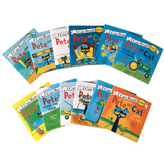 12 Pete The Cat Phonics Learning Books - CVC & Long Vowel Words