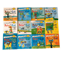 12 Pete The Cat Phonics Learning Books - CVC & Long Vowel Words
