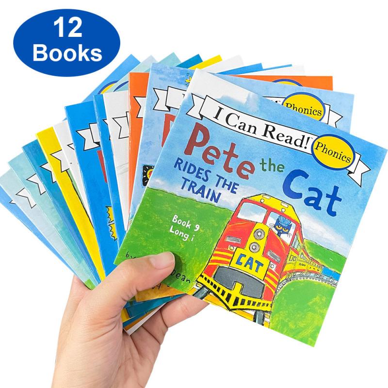 12 Pete The Cat Phonics Learning Books - CVC & Long Vowel Words